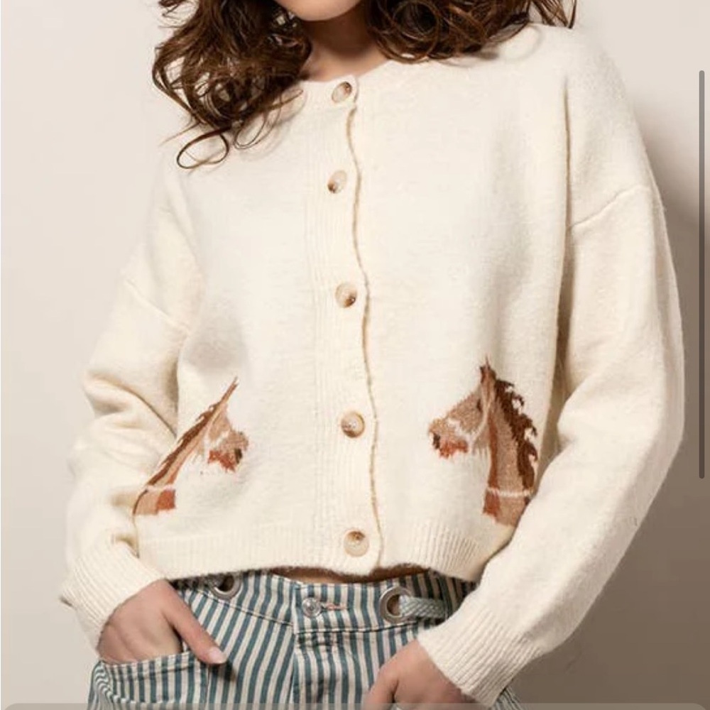 Dreamers Soft Cream Knit Cardigan